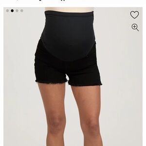 Maternity Women's Black Denim Shorts